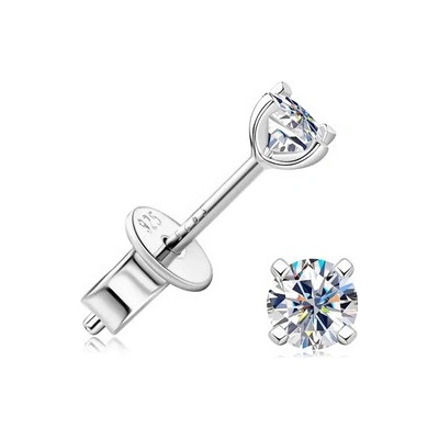 Nubis stříbrné náušnice s moissanity MN125