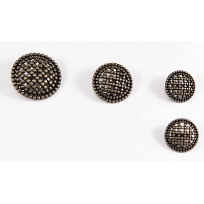 Luxusný gombík so spodným prišitím - staromosadz - priemer 1,8 cm