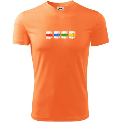 Turistické značky všetky tričko neon mandarine