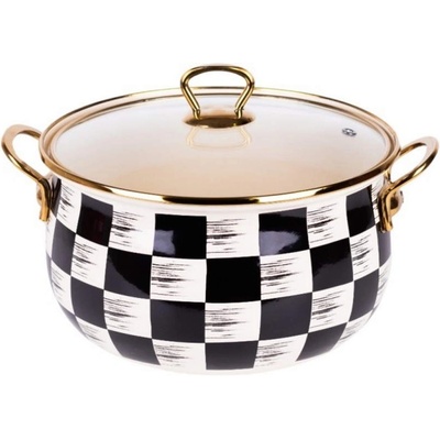 Goldmann 24 см (6, 2 л) индукционна емайлирана тенджера Goldmann модел GM 8017-24BBL (GM 8017-24BBL)