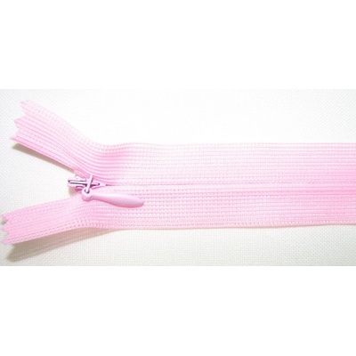 Zips krytý nedeliteľný 35cm ružová