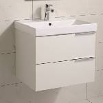 InterCeramic Конзолен шкаф за баня InterCeramic ICP 5935W с умивалник 5953W-2 - стенен модел, 60 см (ICP 5935W)