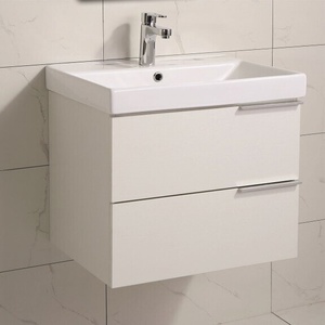 InterCeramic Конзолен шкаф за баня InterCeramic ICP 5935W с умивалник 5953W-2 - стенен модел, 60 см (ICP 5935W)