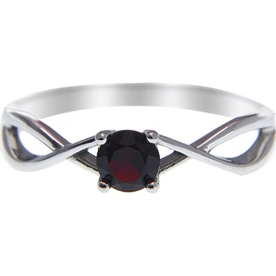 Český granát prsten stříbrný 121119