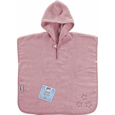 XKKO Organic BIO Bavlnené pončo Baby Pink Stars