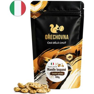 Ořechovna Pražené loupané mandle Středomořské bylinky 100 g