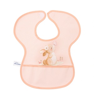 Sevibaby Силиконов лигавник с животинки Цвят розов със зайче (22-186)