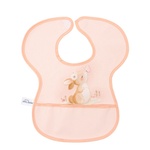 Sevibaby Силиконов лигавник с животинки Цвят розов със зайче