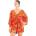 SUPERDRY Vintage Kimono 3/4 sleeve romper - Orange (Koi Lace Red)