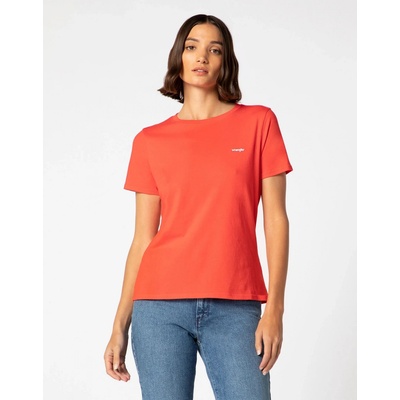WRANGLER W7Q0EVXBO SIGN OFF TEE Bittersweet Red