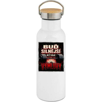 123TRIKO termoska Buď silnější než tvoje výmluvy 500 ml vtipné