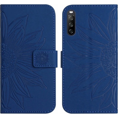 VSECHNONAMOBIL 53917 ART SUN FLOWER Peněženkové pouzdro s řemínkem Sony Xperia 10 IV 5G modrý – Zboží Živě