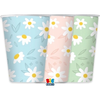 Big Party Парти Чаши "Маргаритки", (1 Пакет / 6 Бр. )