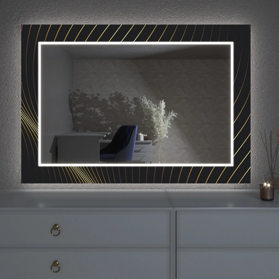 Artalo LED zrcadlo s dekorem D6 50 x 50 cm