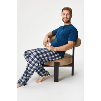 MEN-A Мъжка памучна пижама MEN-A Pedros дълга (ATXmen_018_pyz)