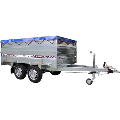 EBECO T4-2000 kg set s nadstavbami a plachtou + oporné koleso - 1500