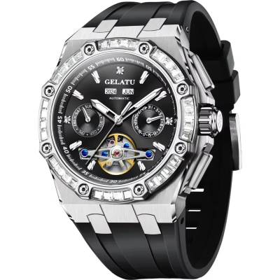 GELATU Мъжки часовник GELATU Revo, Автоматичен, Сребрист (GELATU-6022-SILVER)