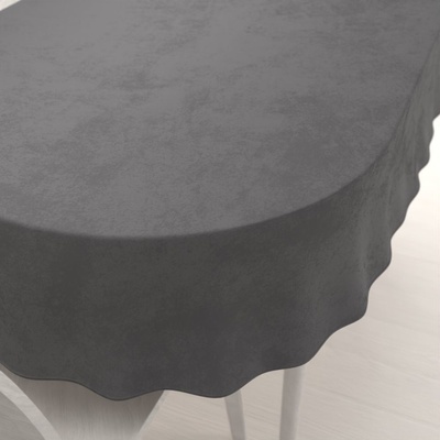 Biante Velký sametový oválný ubrus Velvet Premium SVP-017 Tmavě šedý 180x240 cm