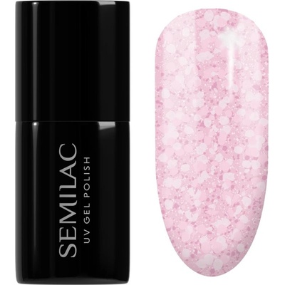 Semilac UV Hybrid Crushed_ICE gelový lak na nehty s použitím UV/LED lampy odstín 491 Strawberry Ice 7 ml
