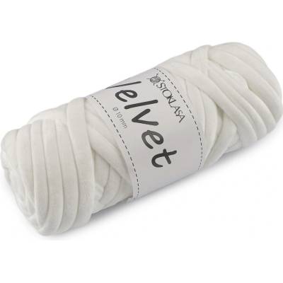 Příze Marshmallow silná Velvet Ø10 mm 500 g Varianta: 12 (002) bílá, Balení: 1 ks