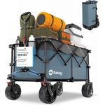 Sekey XXL Plus handcart foldable with brakes 200L 200KG load capacity, extra wide tires all terrain handcart, patented foldable from four directions, - FW39 (FW39)