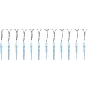 MagicHome Reťaz Icicle 12 LED studená biela 12 cencúľov 3xAA IP44 exteriér L-2,20 m