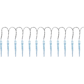 MagicHome Reťaz Icicle 12 LED studená biela 12 cencúľov 3xAA IP44 exteriér L-2,20 m