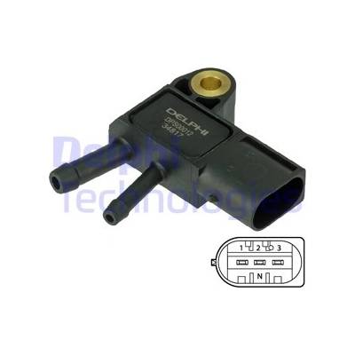 Senzor, tlak výfukového plynu DELPHI DPS00012