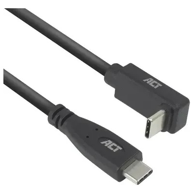 ACT Кабел USB-C - USB-C, 10Gbps, 60W, 0.5 м, конектори - 1x прав и 1x на 90° up/down angled (AC7470)
