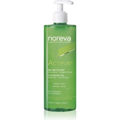 Noreva Actipur Dermo-Cleansing Gel лек почистващ гел за чувствителна кожа на лицето 400ml