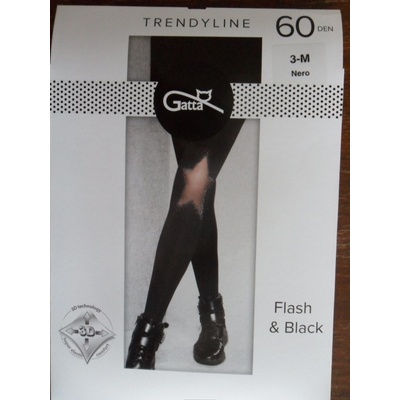 Gatta Flash&black 01 60 DEN nero-černé