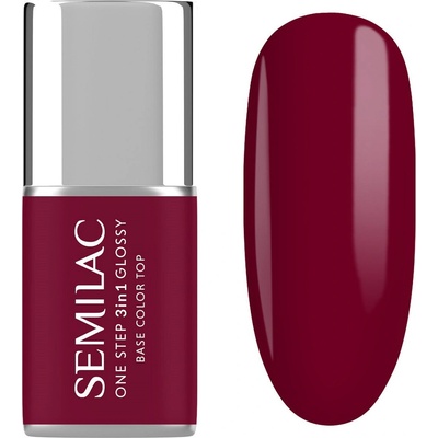 Semilac Uv gel lak na nehty One Step 3in1 Glossy Dark Raspberry S570 7 ml