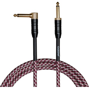 Cascha Professional Line Guitar Cable Tweed Red 3 m Директен - Ъглов Инструментален кабел (CCP-G2ARD3)