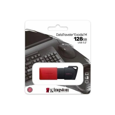 Kingston USB стик Kingston Exodia M Черен Червен 128 GB