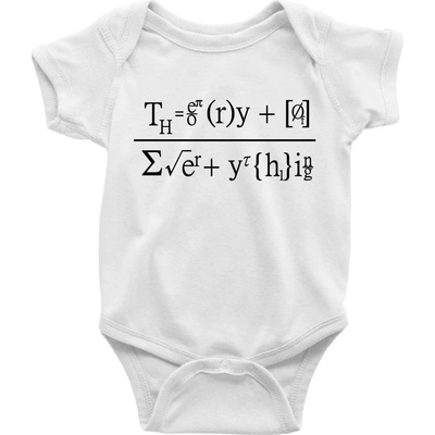 Teória všetkého Theory of Everything Dojčenské body krátký rukáv biele