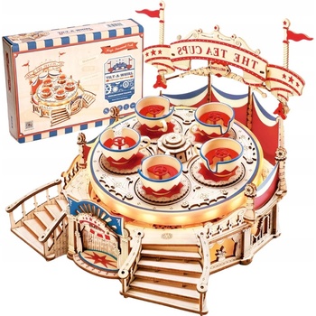 RoboTime 3D skládačka hrací skříňka Kolotoč šálkový vír