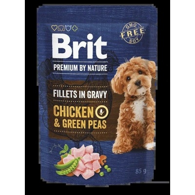Brit Premium by Nature Filety v omáčce kuře a zelený hrášek 85 g