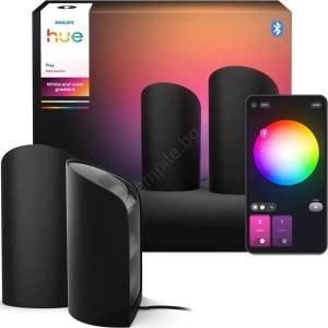 Philips - Комплект от 2 димируеми LED RGBW осветителни тела Hue PLAY Wall Washer LED/20W/230V 2000-6500K черни (P6870)