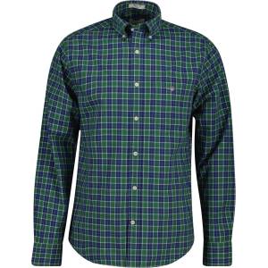 Gant Риза с дълъг ръкав Gant Men's Classic Poplin Check Long Sleeve Shirt - Forest Green
