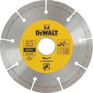 DEWALT - Диамантен диск за сухо рязане на бетон и тухли - 125 х 22, 2 мм DT3711 (DT3711)