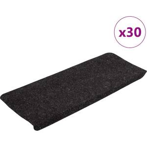 vidaXL Самозалепващи стелки за стълби, 30 бр, антрацит, 65x24, 5x3, 5 см (3365903)