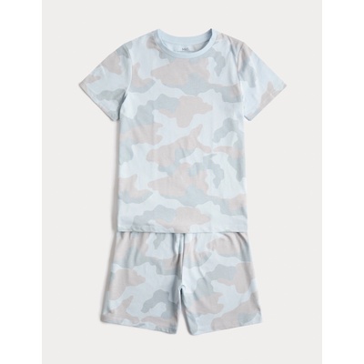 Marks & Spencer Къса детска пижама с камуфлажен мотив (1-16 години) Marks & Spencer сива Marks & Spencer | Siv | Момчешки | 9-10 години