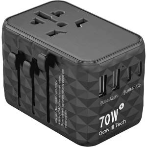 CROSSIO Универсално зарядно устройство - Travel Adapter ChargeMe PD70W (CRO-CHMA-PD70W2C-2AGANIIIQC4-)