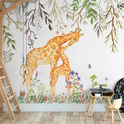 Art Gift Decor Детски фототапет - Семейство жирафи 2