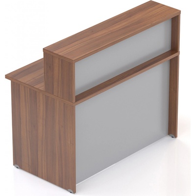 Nábytek Designový cz NLKA12 19 Recepční pult Komfort ořech / šedý
