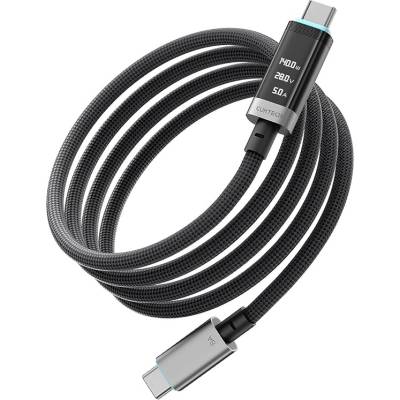 Cuktech CCTC620POSBK USB-C na USB-C digitální displej 240 W 6 A 480 Mb/s 2m černý