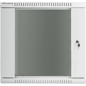 Lanberg rack cabinet 19 wall-mount 12U / 600x450 for self-assembly (flat pack), grey (WF01-6412-10S)