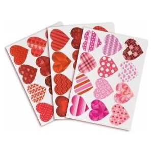 Arpex Patterned heart stickers