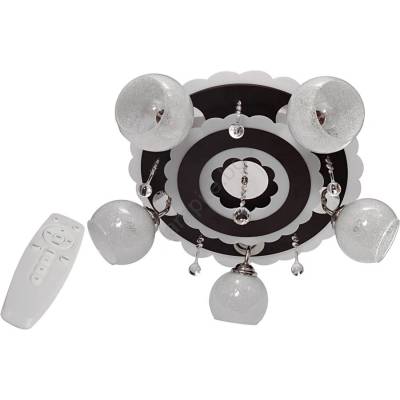 Helam Лунино осветително тяло ARONA 5xE27/15W/230V+LED черно (HE0539)