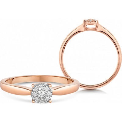 Sofia Diamonds zlatý prsteň s diamantmi UDRG50435R H 1